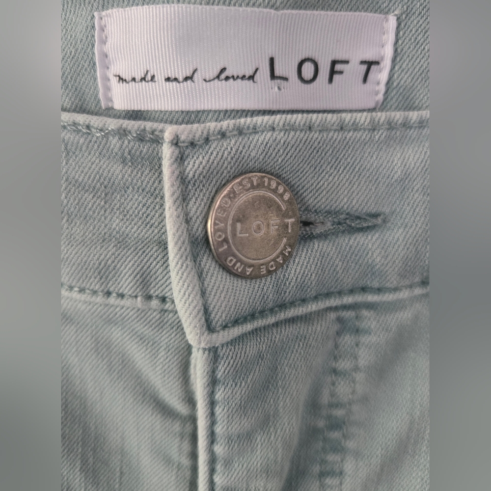 LOFT Seafoam Green Skinny Crop Jeggings - Picture 4 of 9
